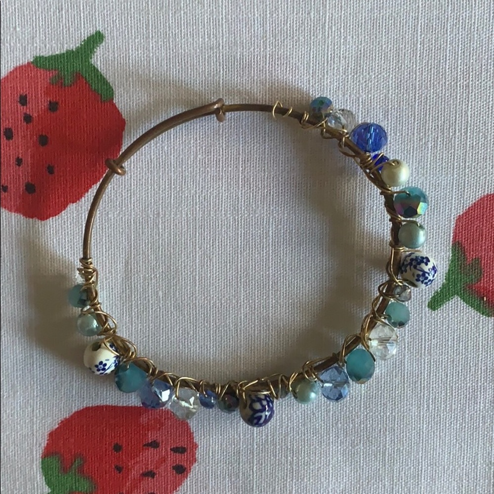 Blue Beaded Bracelet